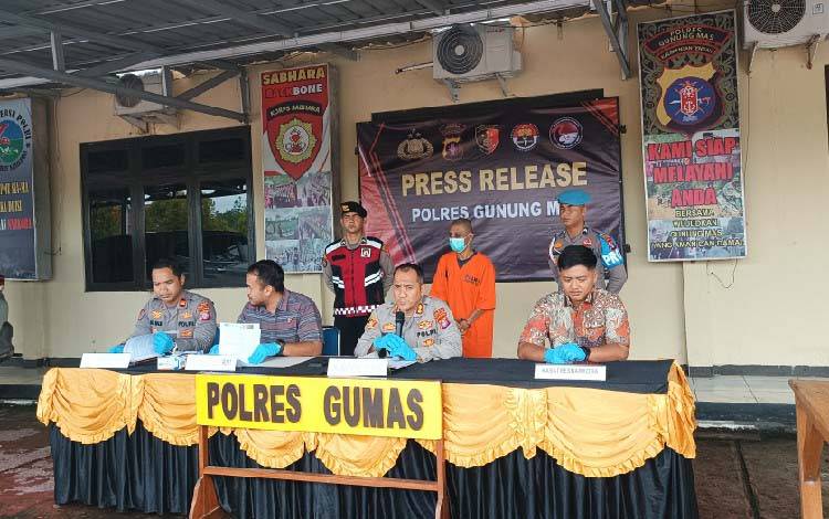 Polres Gunung Mas Ungkap Kasus Anak Nekat Bunuh Ayah Angkat