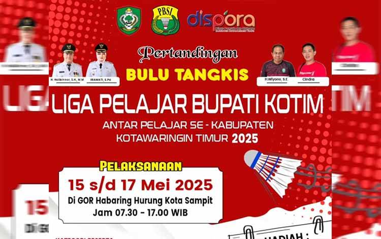 Dispora Kotim Akan Gelar Liga Pelajar Bupati Kotim 2025: Ajang Unjuk Gigi Atlet Bulu Tangkis Muda