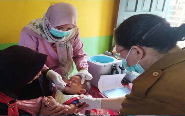 Aktivitas imunisasi polio (Foto:MARINI)