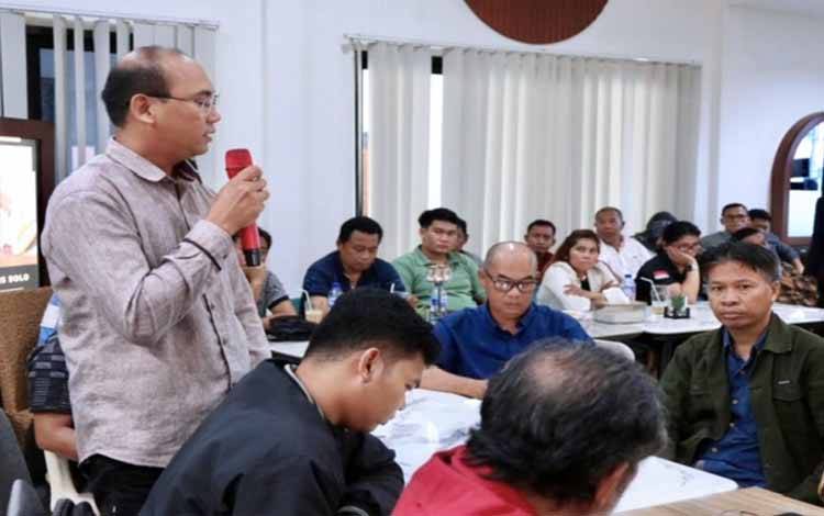 Para mitra media yang saat pada pertemuan bersama Plt. Kepala Diskominfosantik Provinsi Kalteng Rangga Lesmana di Palangka Raya. (FOTO: FERY)