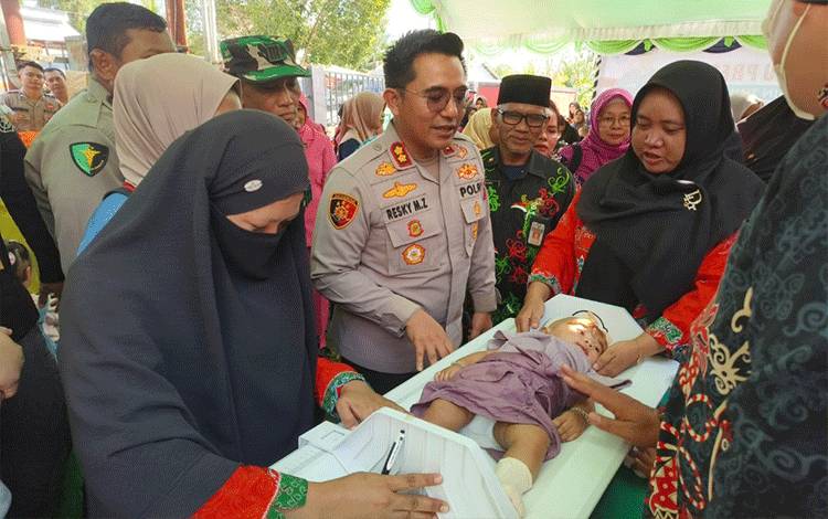 Polres Kotim Gelar Gebyar Posyandu Presisi untuk Percepatan Penurunan Stunting