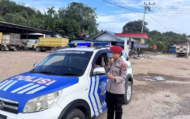 Polwan Polres Gunung Mas saat melaksanakan patroli kamtibmas, Senin, 26 Mei 2025. (FOTO: IST)