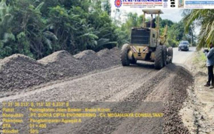 Tiga Paket Peningkatan Jalan Palangka Raya-Kuala Kurun Dikerjakan Tahun 2025