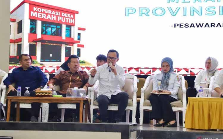 Wamendagri Bima Arya Sugiarto dalam Peluncuran dan Dialog Percepatan Musdesus Pembentukan Kopdeskel Merah Putih Provinsi Lampung, Rabu (28/5/2025). ANTARA/HO-Puspen Kementerian Dalam Negeri