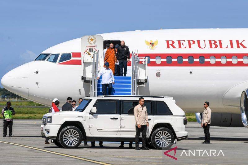 Prabowo Tiba di Yogyakarta Bersama Bhante Jelang Kunjungan Macron