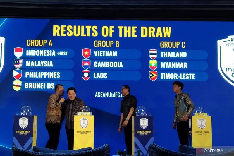 Indonesia Huni Grup A Bersama Malaysia di Piala AFF U-23