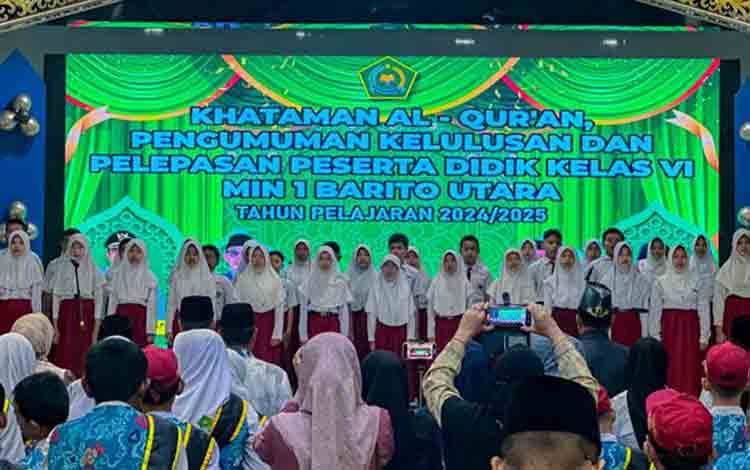 Asisten Sekda Hadiri Pelepasan dan Pengumuman Kelulusan Kelas VI MIN 1 Barito Utara