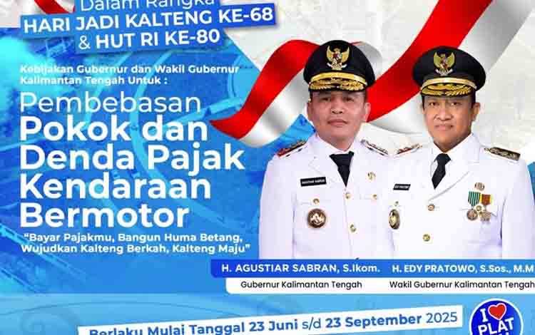 Pemprov Kalteng Hapus Pokok Tunggakan dan Denda Pajak Kendaraan Bermotor