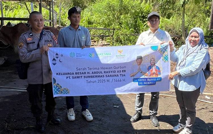 Polda Kalteng Terima 4 Ekor Sapi Kurban H Abdul Rasyid