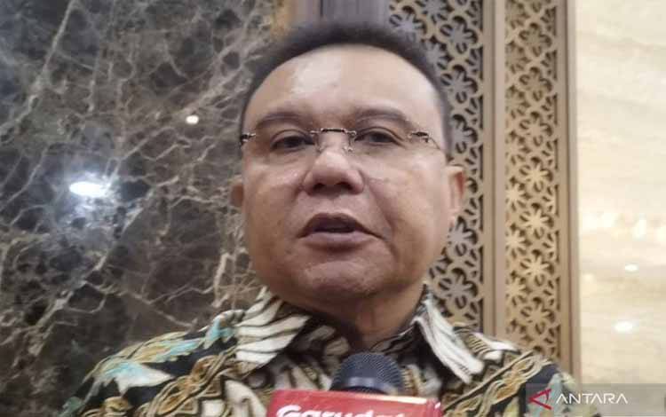 Wakil Ketua DPR RI Sufmi Dasco Ahmad di kompleks parlemen, Jakarta. (ANTARA/Bagus Ahmad Rizaldi)