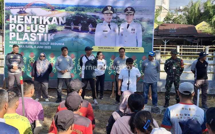 Wakil Wali Kota Palangka Raya Pimpin Aksi Bersih Sampah Plastik di Hari Lingkungan Hidup Sedunia