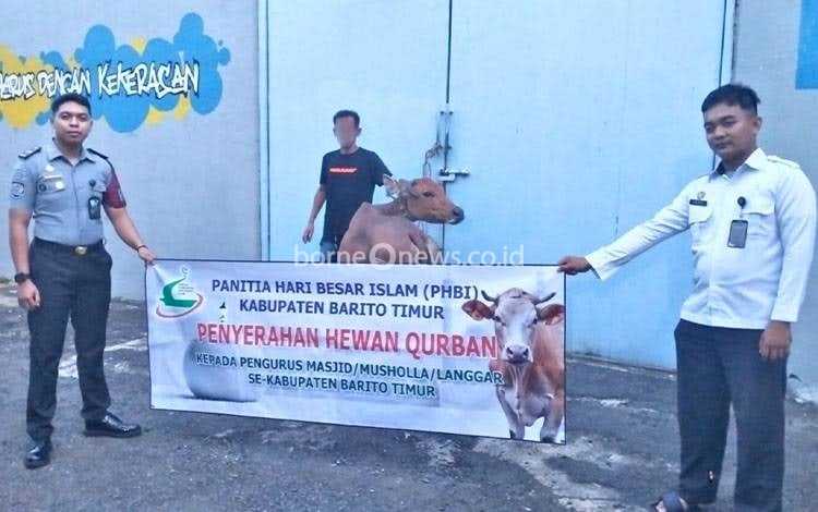 Rutan Tamiang Layang Terima 1 Ekor Sapi Kurban dari Pemkab Barito Timur