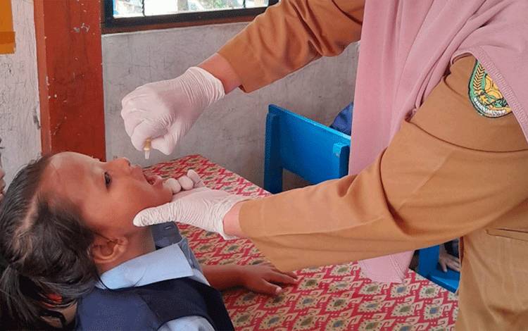 Puskesmas di Palangka Raya Rutin Berikan Imunisasi Polio kepada Anak-anak