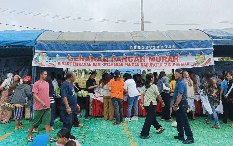 DPKP Gunung Mas Gelar GPM di Kuala Kurun Jual Bahan Pokok Murah