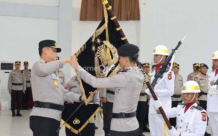 Polda Kalteng Gelar Pencucian Pataka Jelang HUT Bhayangkara ke-79