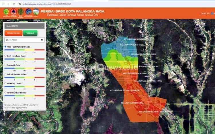Palangka Raya Berpotensi Karhutla Tinggi, BPBD Imbau Kewaspadaan