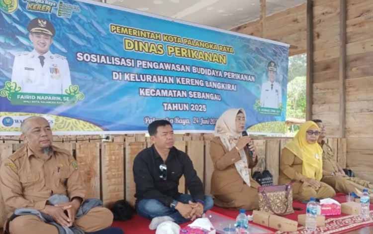 Dinas Perikanan Palangka Raya Sosialisasikan Pengawasan Budidaya Perikanan