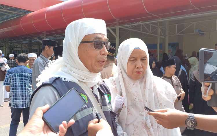 Salah satu jemaah haji Kotawaringin Timur Sutoyo, Rabu, 25 Juni 2025. (FOTO: DEWIP)