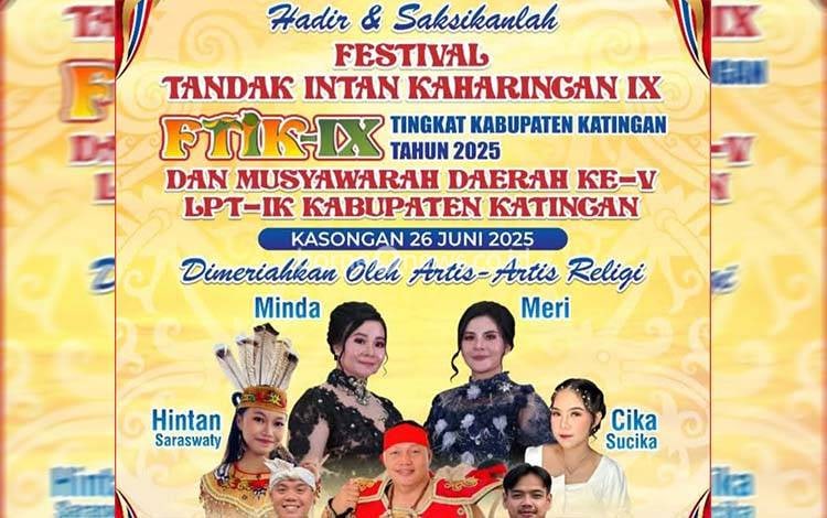 Festival Tandak Intan Kaharingan Kabupaten Katingan Bakal Dibuka Malam Ini