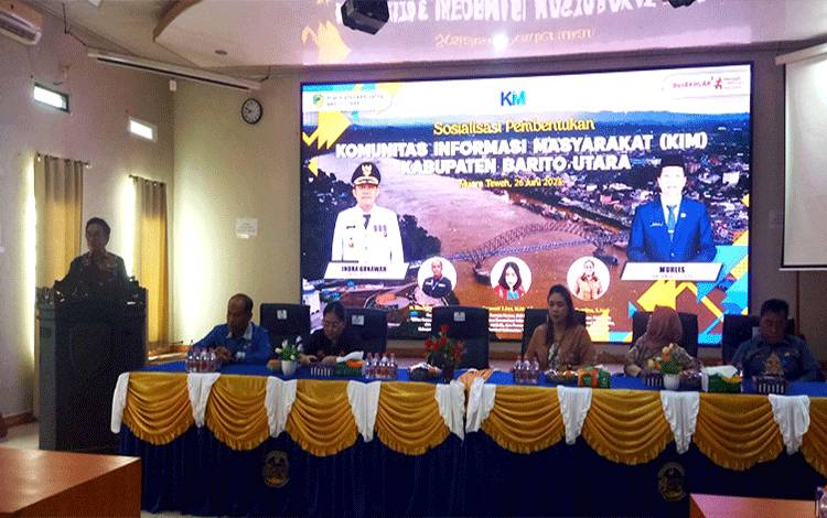 Dinas Kominfosandi Barito Utara melaksanakan kegiatan sosialisasi Pembentukan Kelompok Informasi Masyarakat (KIM) di Kabupaten Barito Utara, Kamis 26 Juni 2025.(foto: Dhani)