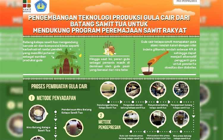 Gula Cair dari Batang Sawit Tua, Inovasi Bernutrisi untuk Ketahanan Pangan Nasional