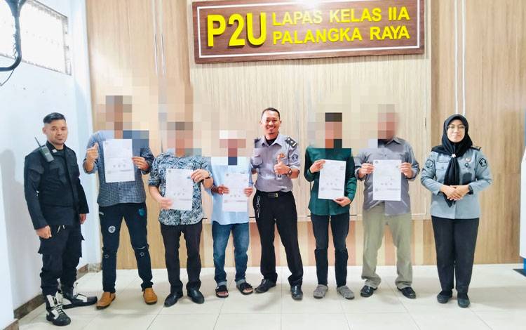 Lima Warga Binaan Lapas Palangka Raya Bebas Bersyarat