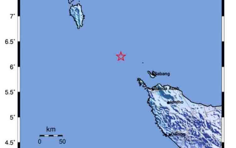 BMKG: Gempa M5,0 di Sabang Dipicu Sesar Sumatra Segmen Seulimeum North