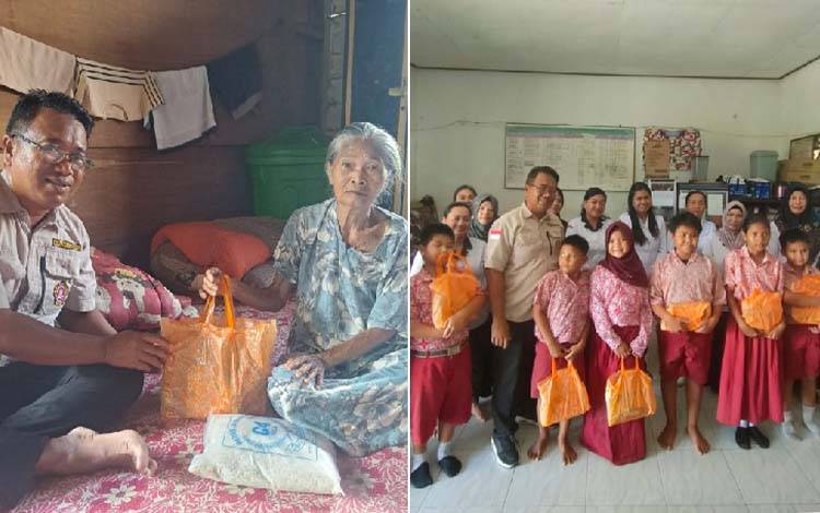 Karang Taruna Gunung Mas Bagikan Paket Sembako hingga Bantuan Perlengkapan Sekolah