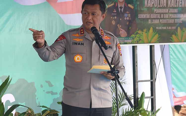 Kapolda Dukung Ketahanan Pangan Nasional dan Dorong Peningkatan Produksi Jagung di Kalteng