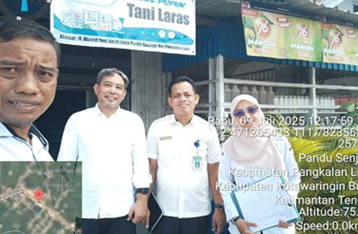 DisperindagkopUKM Kobar Lakukan Pengawasan Distribusi Pupuk Bersubsidi di Sejumlah Kecamatan