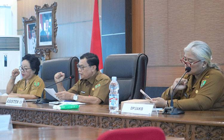 Rapat Koordinasi Tim Percepatan, Pencegahan dan Penurunan Stunting (TP3S) di Ruang Rapat Bupati Barito Timur. (FOTO: AGUSTINUS BOLE MALO)