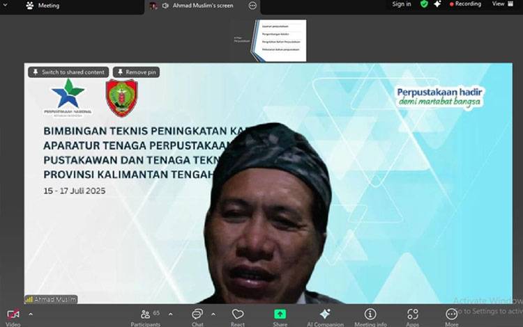 Bimtek Dispursip Kalteng Dorong Kolaborasi Layanan Perpustakaan