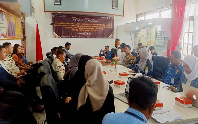 KPU Gelar Rapat Lanjutan Matangkan Pelaksanaan Debat Publik PSU Pilkada Barito Utara