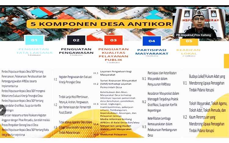 Pemprov Kalteng Ingatkan Desa Penuhi Lima Komponen Antikorupsi