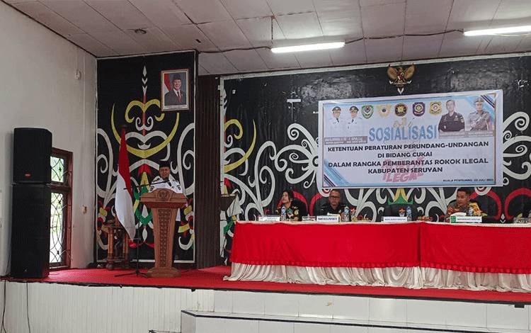 Wabup Seruyan Buka Sosialisasi Gempur Rokok Ilegal, Dorong Edukasi dan Peningkatan PAD