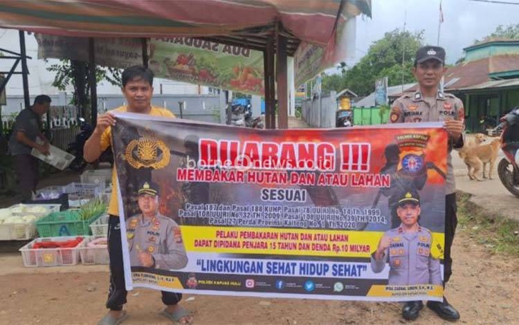 Polsek Kapuas Hulu Sosialisasi Pencegahan Karhutla
