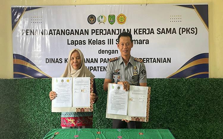 Lapas Sukamara dan Diskeptan Sukamara Tandatangi Perjanjian Kerja Sama