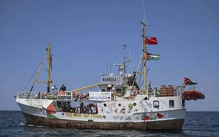 Kapal Bantuan Handala Dicegat Israel saat Berlayar ke Gaza