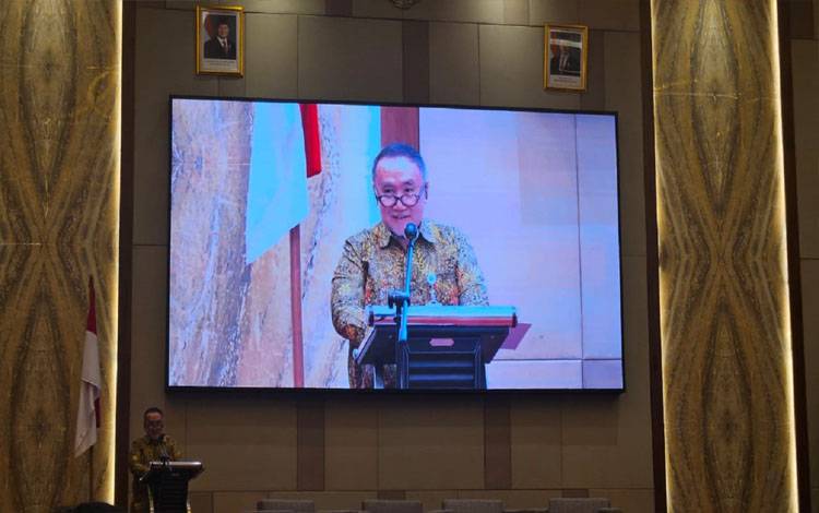Sambutan juga disampaikan oleh Staf Ahli Menteri Lingkungan Hidup, Nur Adi Wardoyo dalam Pembukaan Seminar Nasional dan Rapat Kerja Nasional BKPSL Indonesia serta FORPIMPAS BKS-PTN Wilayah Barat 2025 pada Kamis, 31 Juli 2025.(FOTO: Istimewa)