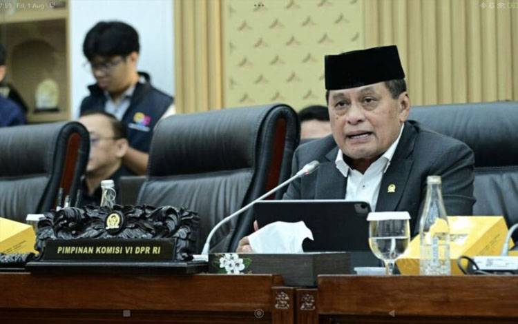 Politikus senior Partai Golkar sekaligus Wakil Ketua Komisi VI DPR RI Nurdin Halid. (ANTARA/HO-dok pribadi)