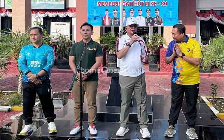 Bupati Barito Timur Hadiri Olahraga Bersama, Perkuat Sinergi Lintas Instansi Sambut HUT ke-80 RI