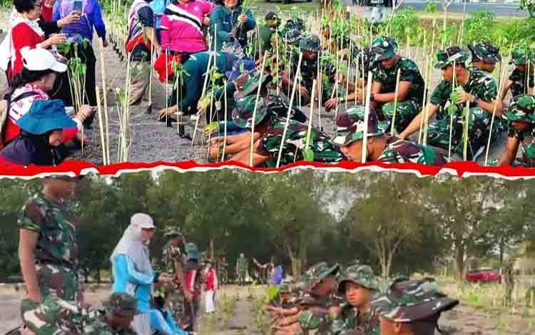 TP PKK Katingan dan TNI Bergerak Kendalikan Inflasi dengan Tanam 3.000 Bibit Cabai