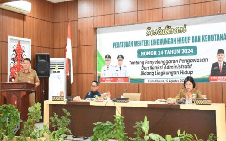 DLH Kapuas Sosialisasikan Aturan Baru Pengawasan Lingkungan Hidup