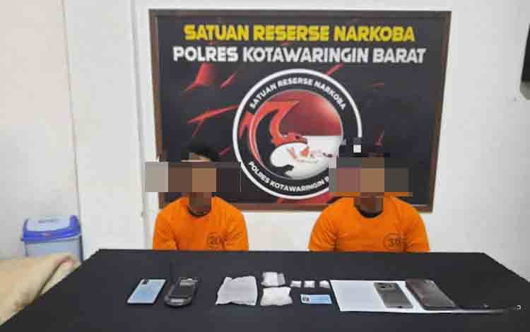 Terduga pengedar narkoba diamankan di Polres Kobar.