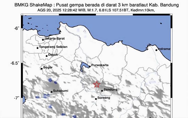 BMKG: Bandung Barat Diguncang Gempa Sesar Lembang pada Rabu Siang