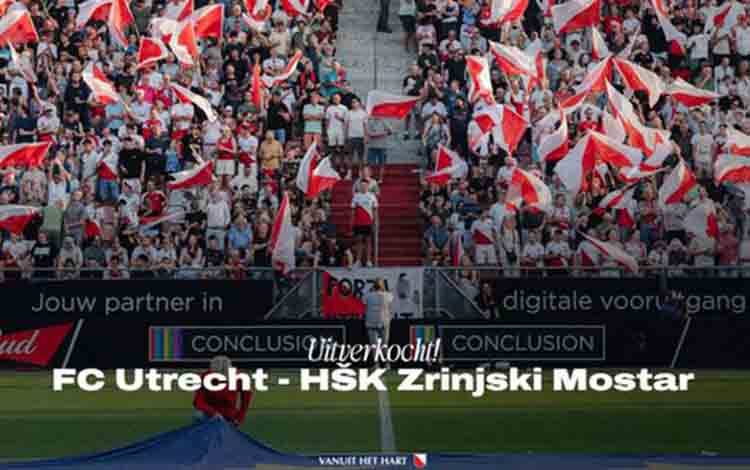 Play-off Liga Europa: Miliano starter, Utrecht Menang 2-0 atas Mostar