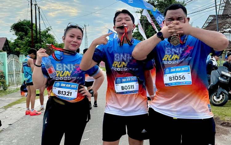 Anggota DPRD Palangka Raya, Rana Muthia Oktari, setelah mengikuti kegiatan BNN Run 2025. (Dokumen pribadi untuk Borneonews)