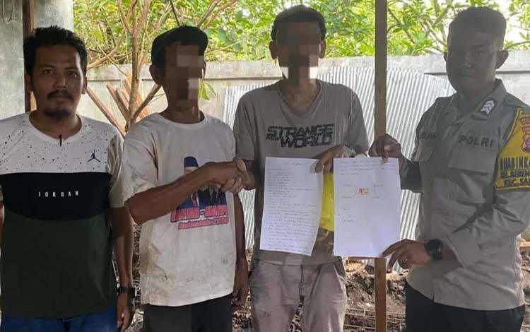 Polsek Sabangau Mediasi Kasus Dugaan Penipuan Renovasi Rumah, Pelapor dan Terlapor Sepakat Damai