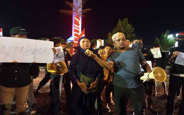 Aliansi Masyarakat Kobar Gelar Aksi di Bundaran Pancasila