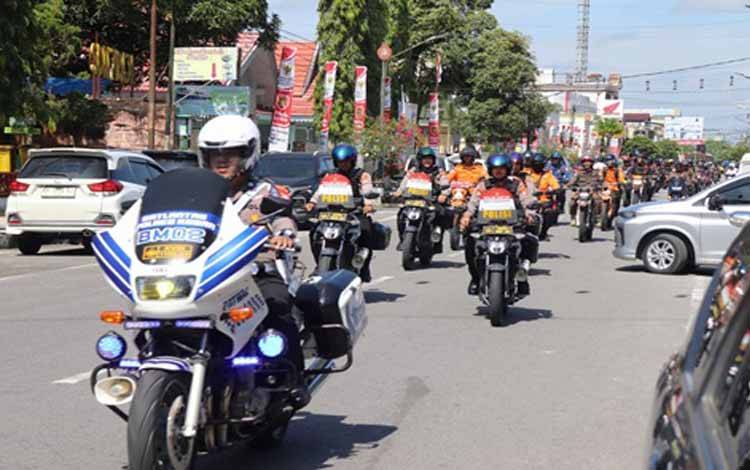 Polri, TNI, dan Instansi Terkait Patroli Skala Besar Jaga Kamtibmas di Kobar